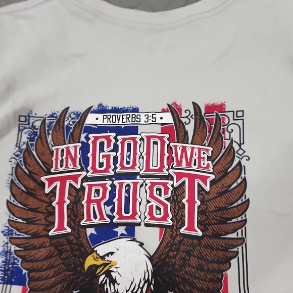 Light Gray Oversized Short Sleeve Tee with Black Crew Neck and Red Graphic - Picture 9 of 10